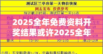 2025全年免费资料开奖结果或许2025全年免费资料大全开奖结果-留心误导的假幌子链